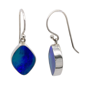 Sterling Silver Opal Earrings. GA-342