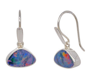 Sterling Silver Opal Earrings. GA-345