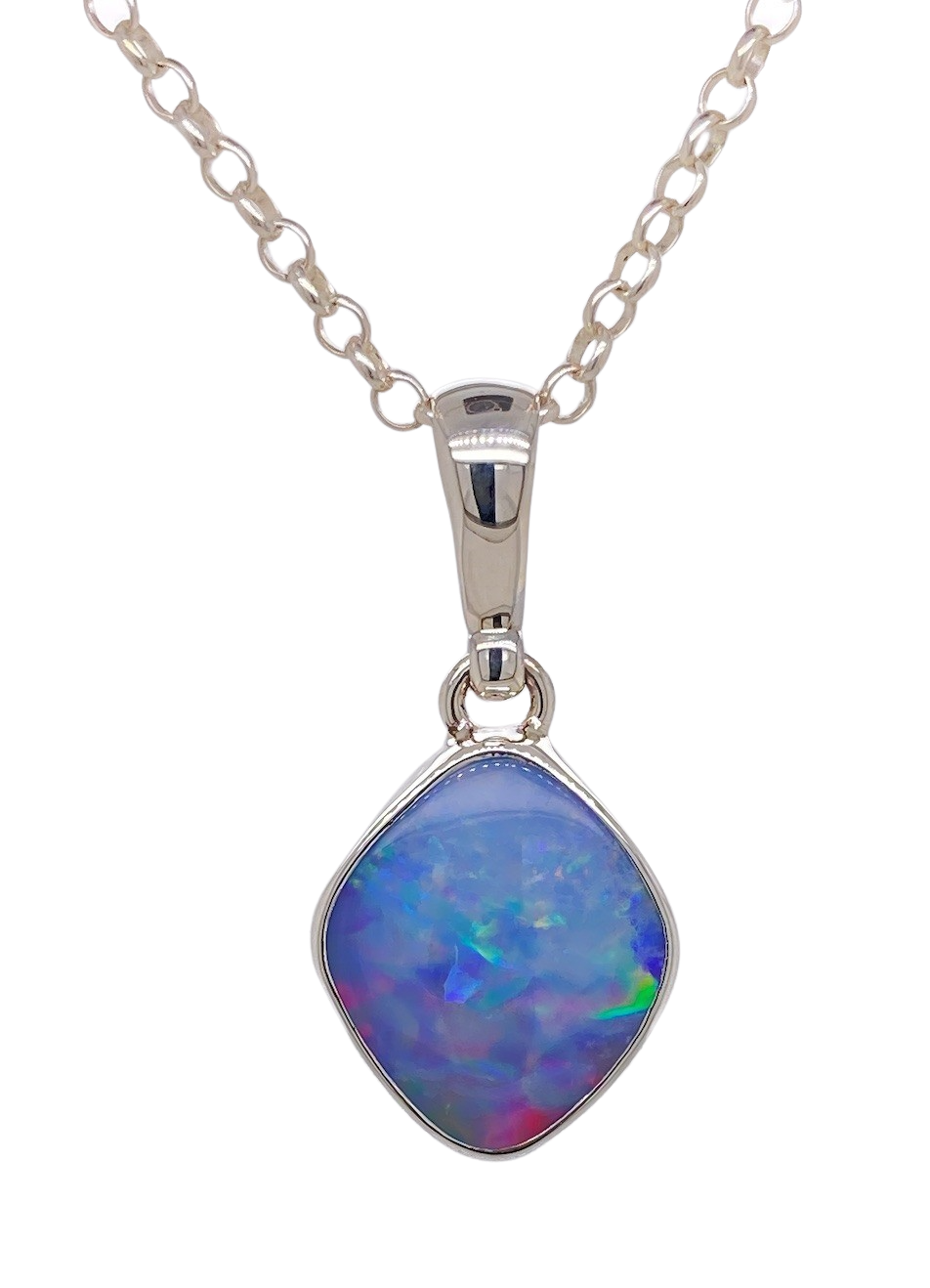 Sterling Silver Opal Pendant. GA-354