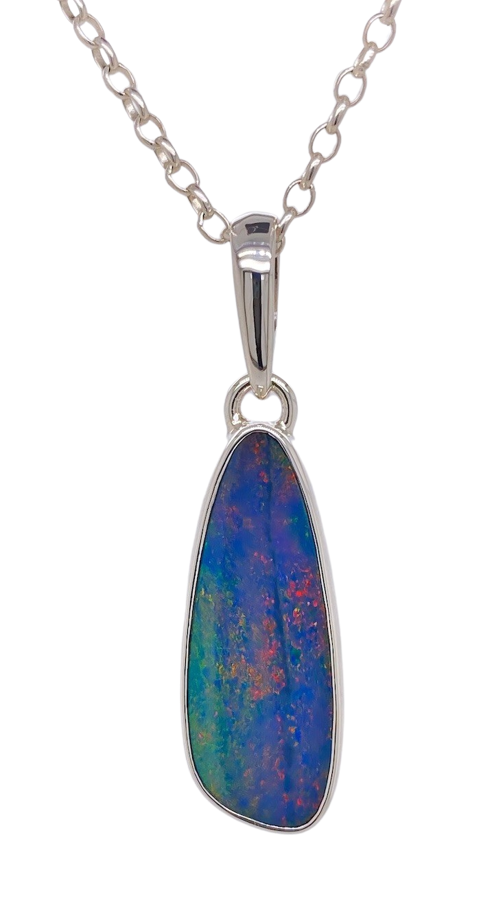 Sterling Silver Opal Pendant. GA-353