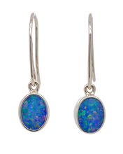 Load image into Gallery viewer, Sterling Silver Opal Earrings. GA-346
