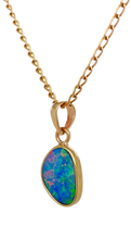 Load image into Gallery viewer, 14ct Yellow Gold Opal Pendant. ANT4
