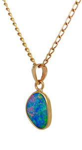 14ct Yellow Gold Opal Pendant. ANT4