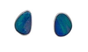 Sterling Silver Opal Stud Earrings. ANT11