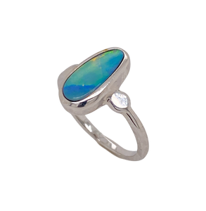 Sterling Silver Opal Ring. ANT16