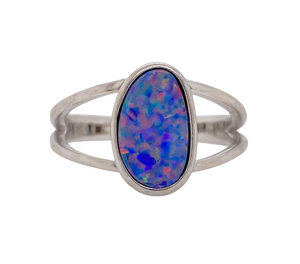 Sterling Silver Opal Ring. ANT14