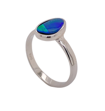 Load image into Gallery viewer, Sterling Silver Opal Ring. ANT15
