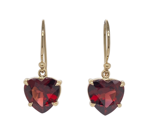 Garnet heart earrings discount