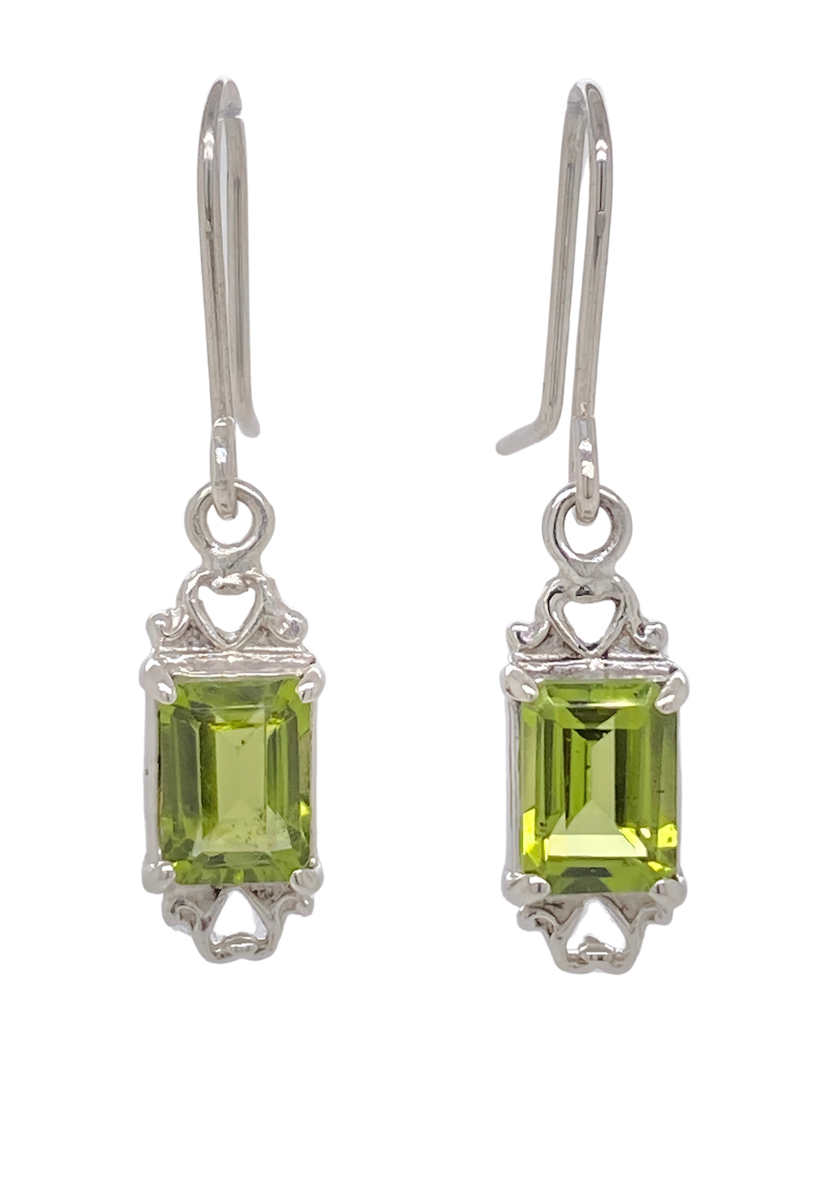 Peridot sterling silver earrings 2025
