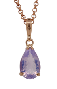 9Ct Rose Gold Lavender Amethyst Pendant. GA-248