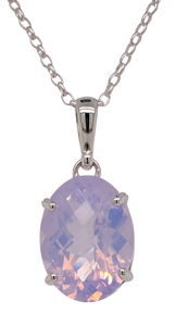 Sterling Silver Lavender Amethyst Pendant. GA-292