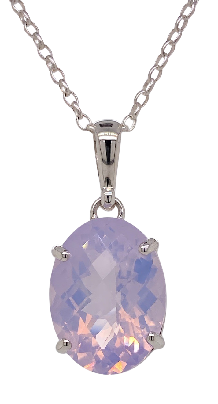 Sterling Silver Lavender Amethyst Pendant. GA-292