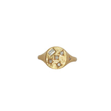 Load image into Gallery viewer, 9ct Yellow Gold Diamond Signet Ring. MM2828
