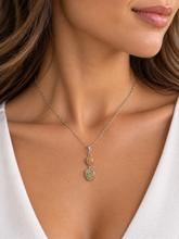 Load image into Gallery viewer, Sterling Silver Solid White Opal Double Drop Pendant. GA-547
