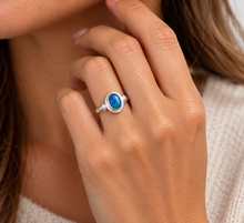 Load image into Gallery viewer, Sterling Silver Solid Black Opal Ring. GA-550
