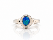 Load image into Gallery viewer, Sterling Silver Solid Black Opal Ring. GA-550
