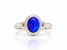 Load image into Gallery viewer, Sterling Silver Solid Black Opal Ring. GA-549
