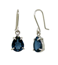 Load image into Gallery viewer, Sterling Silver London Blue Topaz Tina Earrings. J520SLBT
