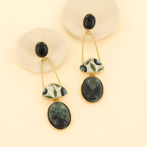 Taratata Olive Stud Earrings. 02919-20M