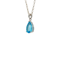Load image into Gallery viewer, Sterling Silver Swiss Blue Topaz Pendant. YS30
