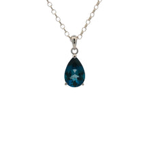 Load image into Gallery viewer, Sterling Silver London Blue Topaz Pendant. YS31
