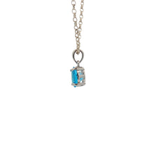 Load image into Gallery viewer, Sterling Silver Swiss Blue Topaz Pendant. YS32
