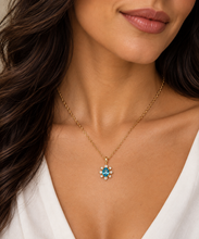Load image into Gallery viewer, 9ct Yellow Gold Mint Tourmaline and Diamond Pendant. MMCP871
