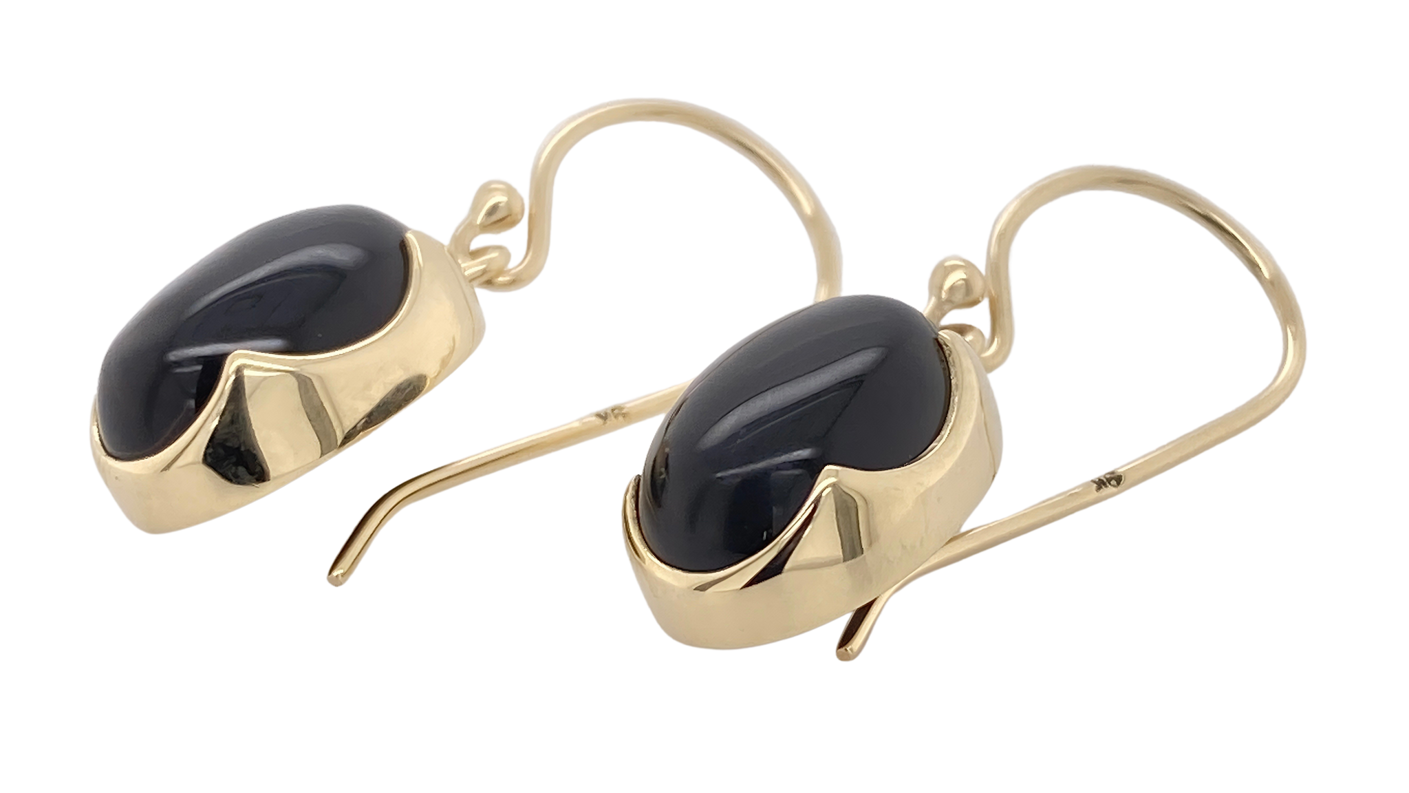Onyx and online gold earrings