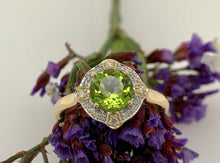 Load image into Gallery viewer, 9ct Gold Classic Coloured Gem and Diamond Ring M.831
