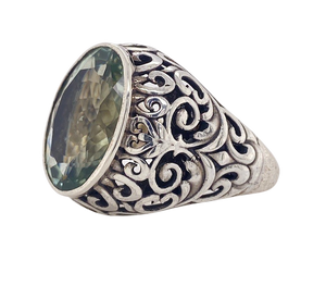 Sterling Silver Prasiolite Ring. HIM5