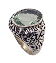 Load image into Gallery viewer, Sterling Silver Prasiolite Ring. HIM5
