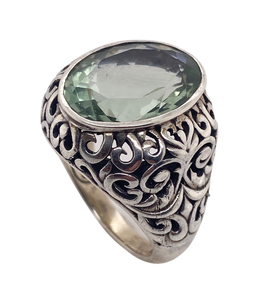 Sterling Silver Prasiolite Ring. HIM5