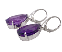 Load image into Gallery viewer, Sterling Silver Amethyst Earrings. HIM57
