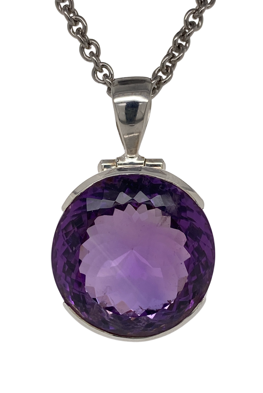 Amethyst sterling silver online necklace
