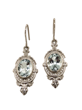 Load image into Gallery viewer, Sterling Silver Gemstone Quicksilver Earrings. J182
