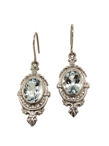 Sterling Silver Gemstone Quicksilver Earrings. J182
