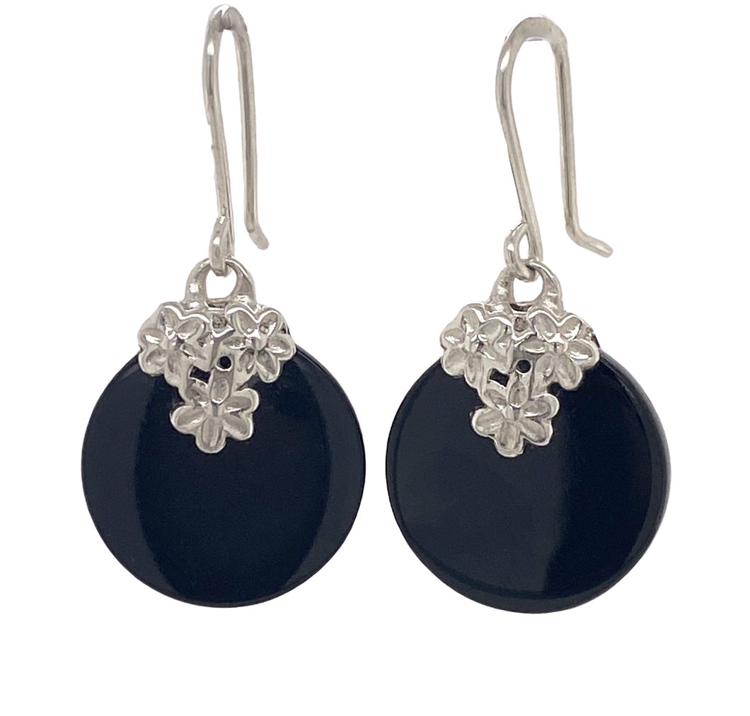 Sterling Silver and Gemstone Bouquet Cap Earringss J225