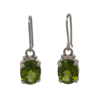 Load image into Gallery viewer, Sterling Silver and Gemstone Empress Earrings (large) J331B
