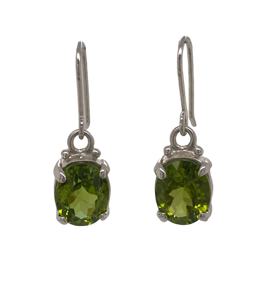 Sterling Silver and Gemstone Empress Earrings (large) J331B
