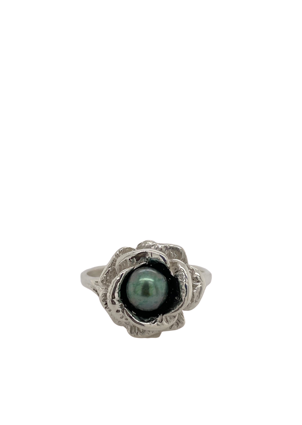 Sterling Silver Rose Pearl Ring. J39S