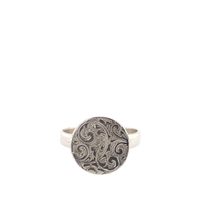 Load image into Gallery viewer, Sterling Silver Engraved Penny Ring J485
