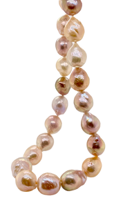 Cultured Pink Fresh Water Baroque Pearl Strand PF5