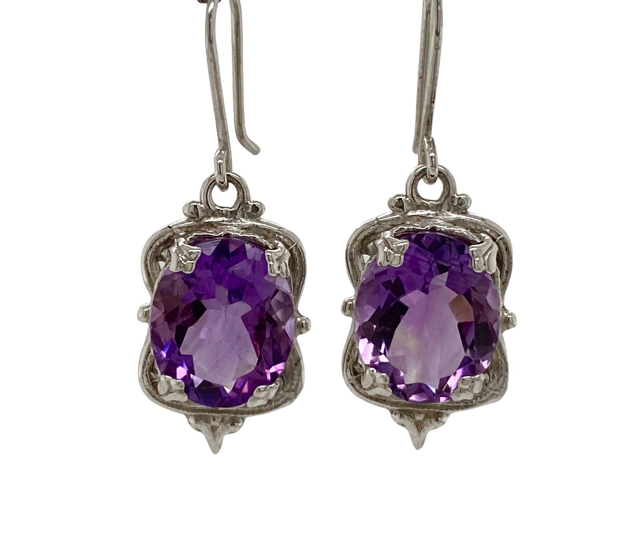 Vintage deals amethyst earrings