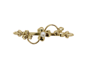 9ct Gold Pearl Elizabethan Brooch J152