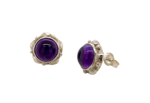 Sterling Silver and Gemstone Othello Studs J124