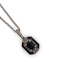 Load image into Gallery viewer, Sterling Silver Marcasite and Gemstone Pendant with Chain AM72-769
