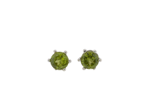 Load image into Gallery viewer, Sterling Silver and Gemstone Fantasy studs J378
