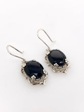 Load image into Gallery viewer, Sterling Silver and Gemstone &#39;Victorian&#39; Earrings. (short) J359S
