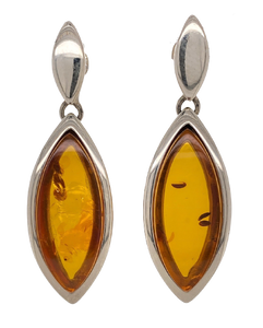 Sterling Silver Amber Earrings. HEN86