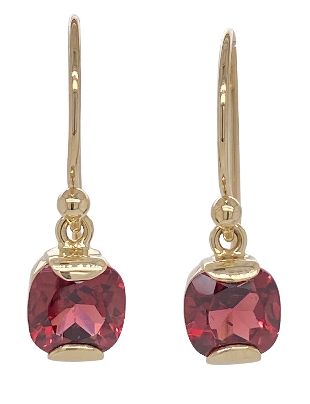 9ct Yellow Gold Garnet Earrings. GA 213 Jeeba Jewellery